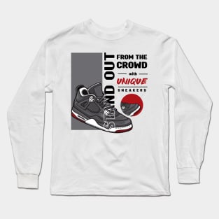 AJ 4 Retro Bred Shoes Art Long Sleeve T-Shirt